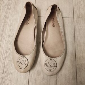Michael Kors Beige Logo Flats
